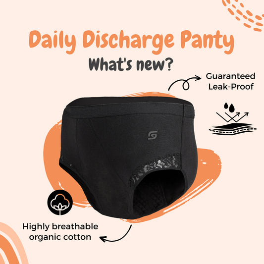 Discharge Undies (Organic Cotton) (Brief) Black