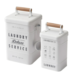Iron Laundry Box With Spoon Set of 3