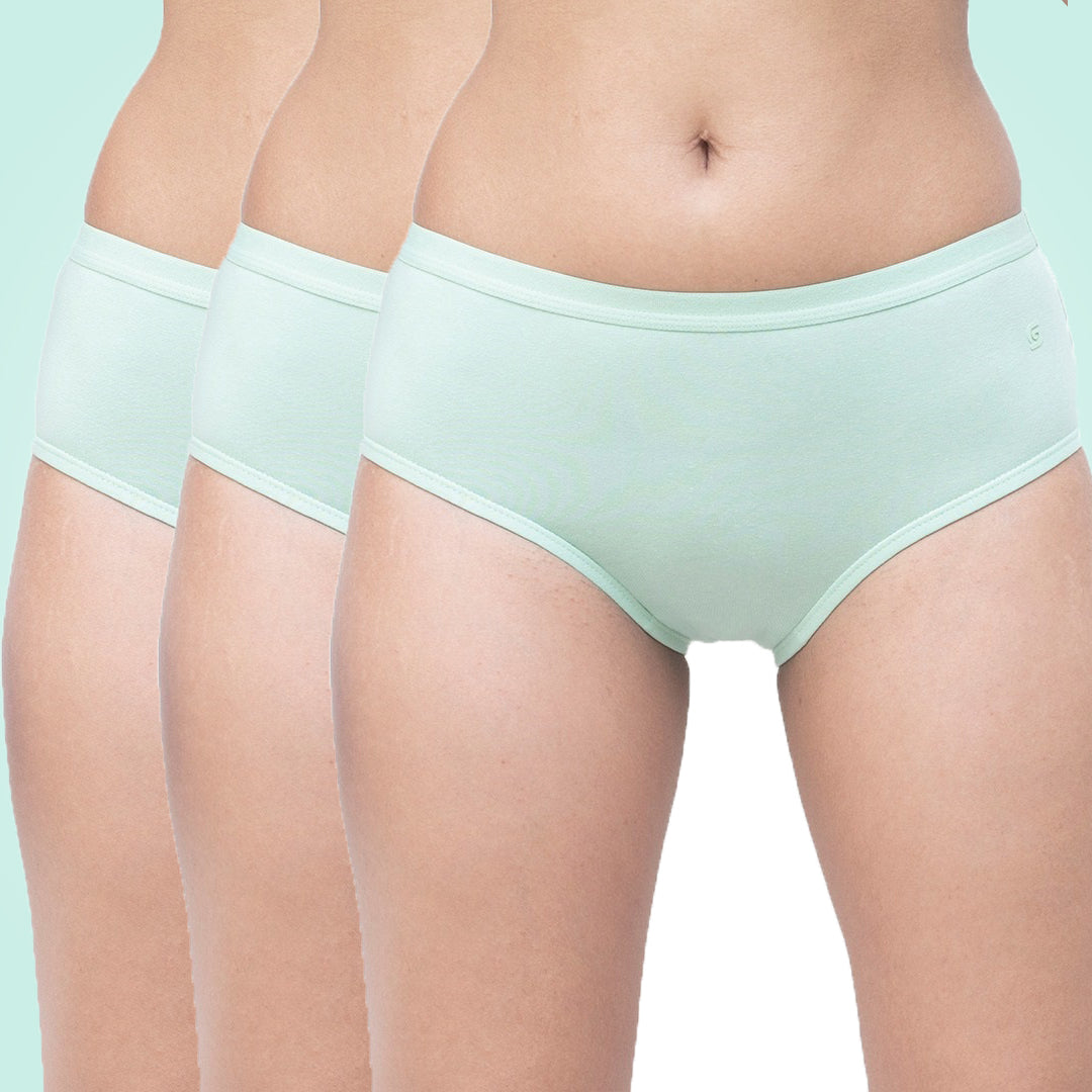 Organic Everyday Undies (Hipster) (3pc) Lavender Checks