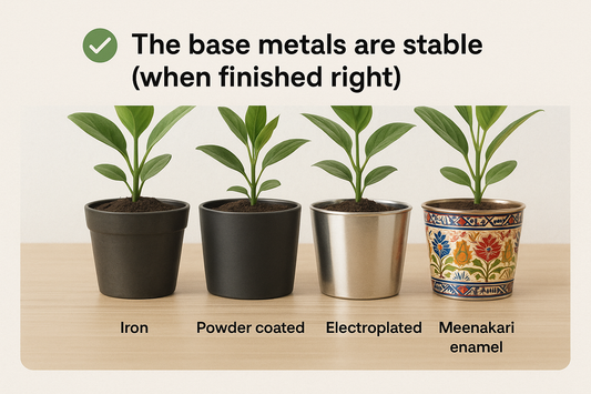 Are Recycled Metal Planters Safe for Indoor Plants?