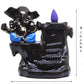 Ganesha Smoke Backflow Cone Incense Holder with 20 Cones Decorative Showpiece – 12.5 cm (Polyresin, Blue, Brown)
