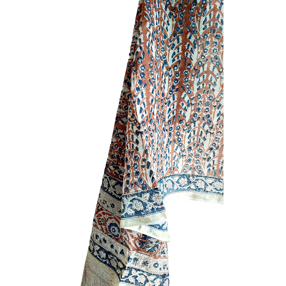 Chanderi Kalamkari Hand Block Printed Dupatta