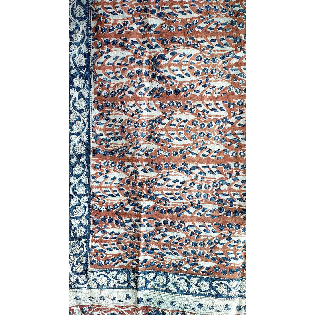 Chanderi Kalamkari Hand Block Printed Dupatta