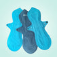 Reusable Cloth Pads for Urine Leaks - Blue / Gray