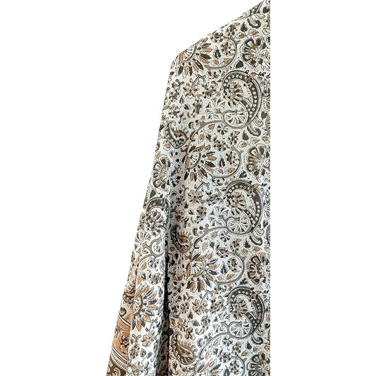 Kalamkari Vegetable Mustard Color Hand Block Print Pure Cotton Dupatta