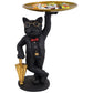 Black Cool Dog resin showpiece with gold color plate