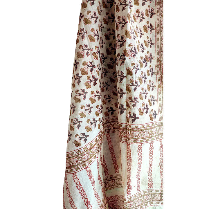 Chanderi Hand Block Printed Dupatta