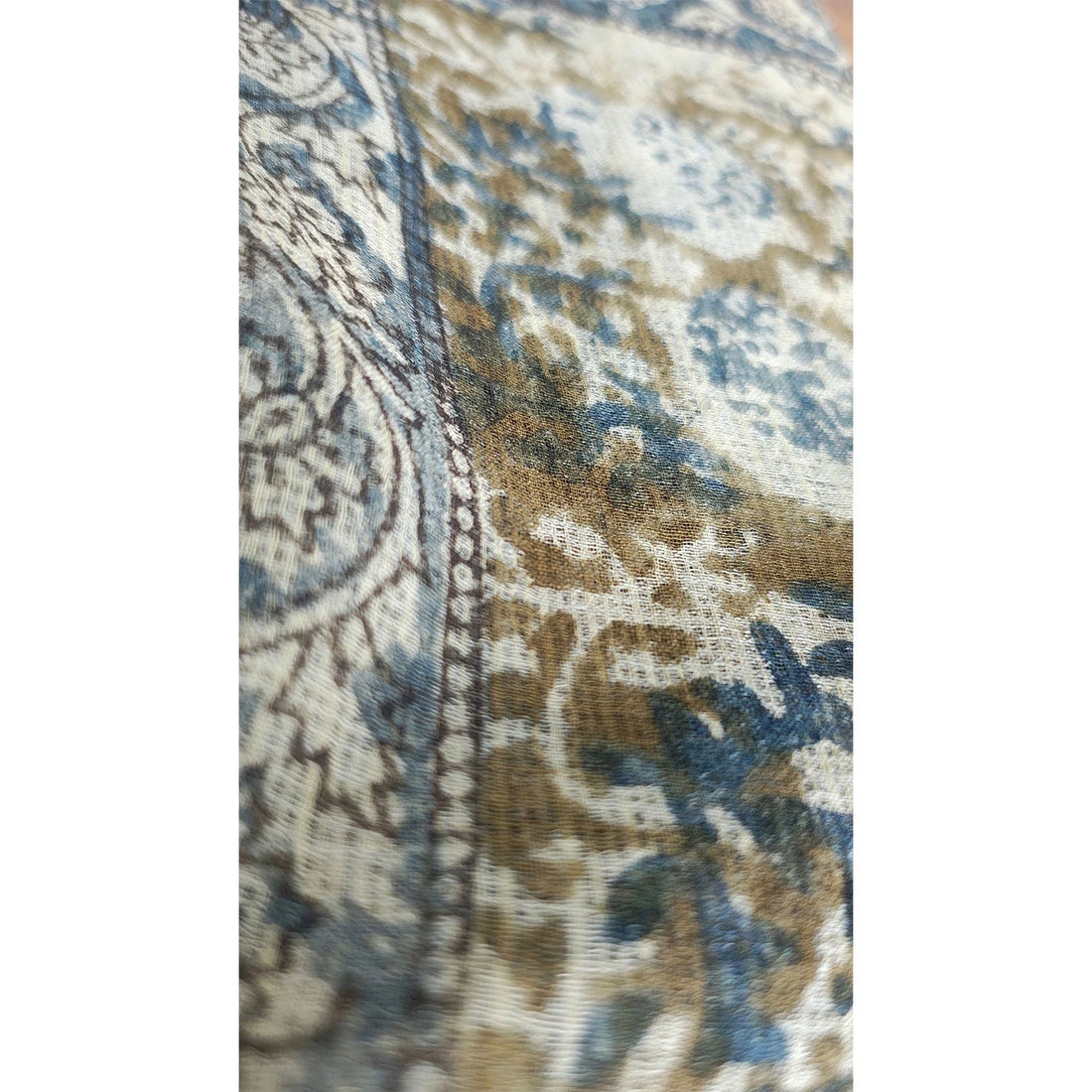 Kota Doria Kalamkari Cotton Silk Grey Colour Floral Dupatta