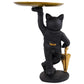 Black Cool Dog resin showpiece with gold color plate