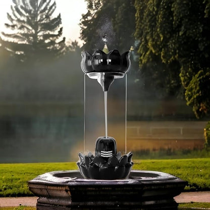 Shivling Cylinder Glass Backflow Smoke Fountain