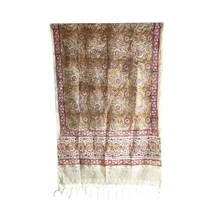 Chanderi Hand Block Printed Dupatta