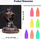 Nag incense burner with 30 backflow incense stick cones for pooja, meditation, prayer, and home decoration.