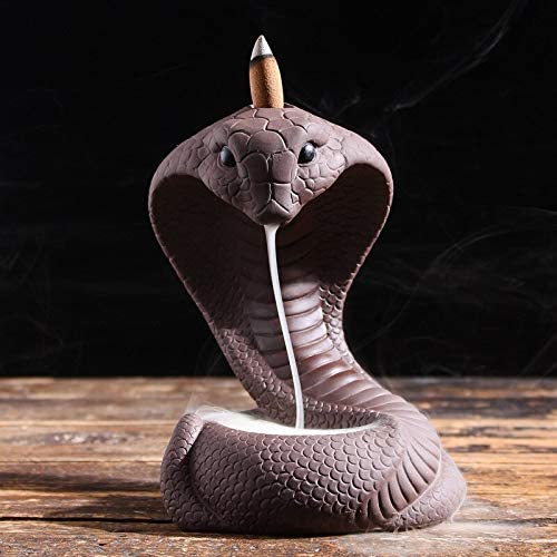 Nag incense burner with 30 backflow incense stick cones for pooja, meditation, prayer, and home decoration.