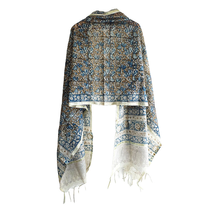 Chanderi Hand Block Printed Dupatta