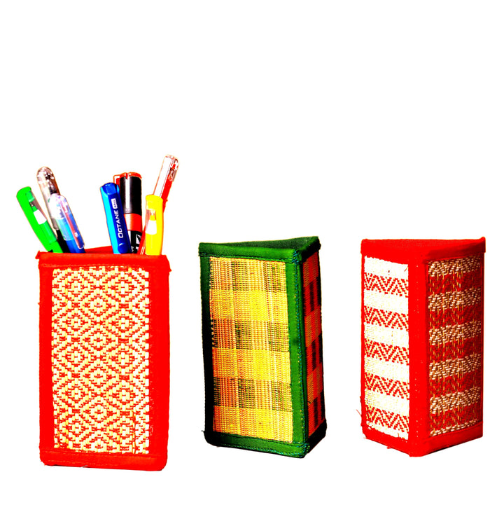 Handcrafted Eco-Friendly Triangular Pen Stand