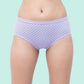 Organic Everyday Undies (Hipster) (6pc) Green Fig, Lavender Checks , Lavender