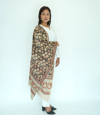 Chanderi Hand Block Printed Dupatta (SKU: )