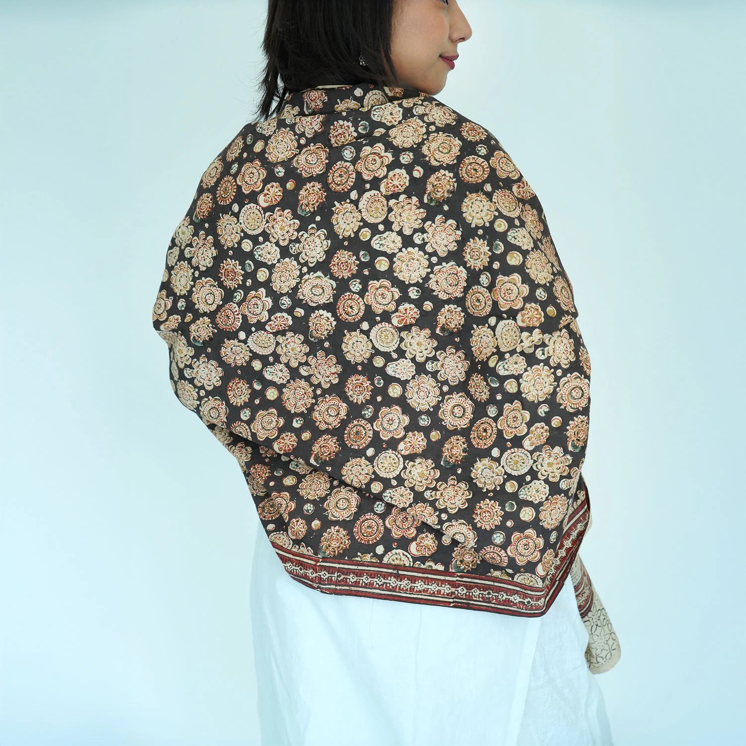 Chanderi Hand Block Printed Dupatta (SKU: )