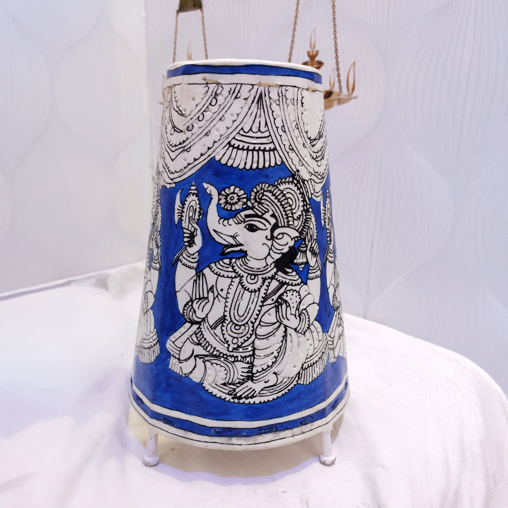 Lamp Shades  Round Blue  Ganesha