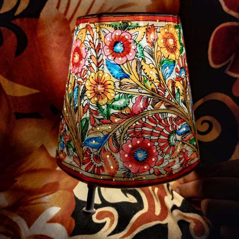 Lamp Shades Round Multi Colour Flowers