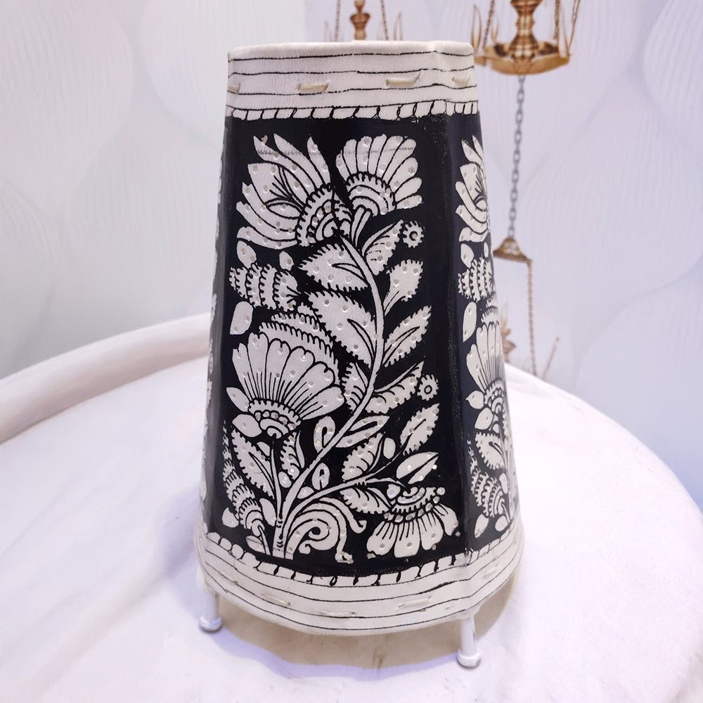 Lamp Shades  Square  Black Flowers