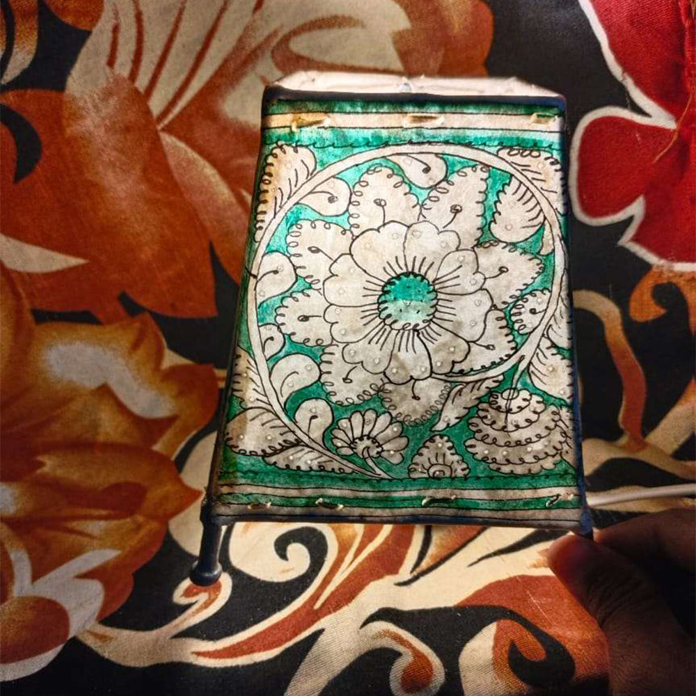 Lamp Shades Square Green Sunflowers