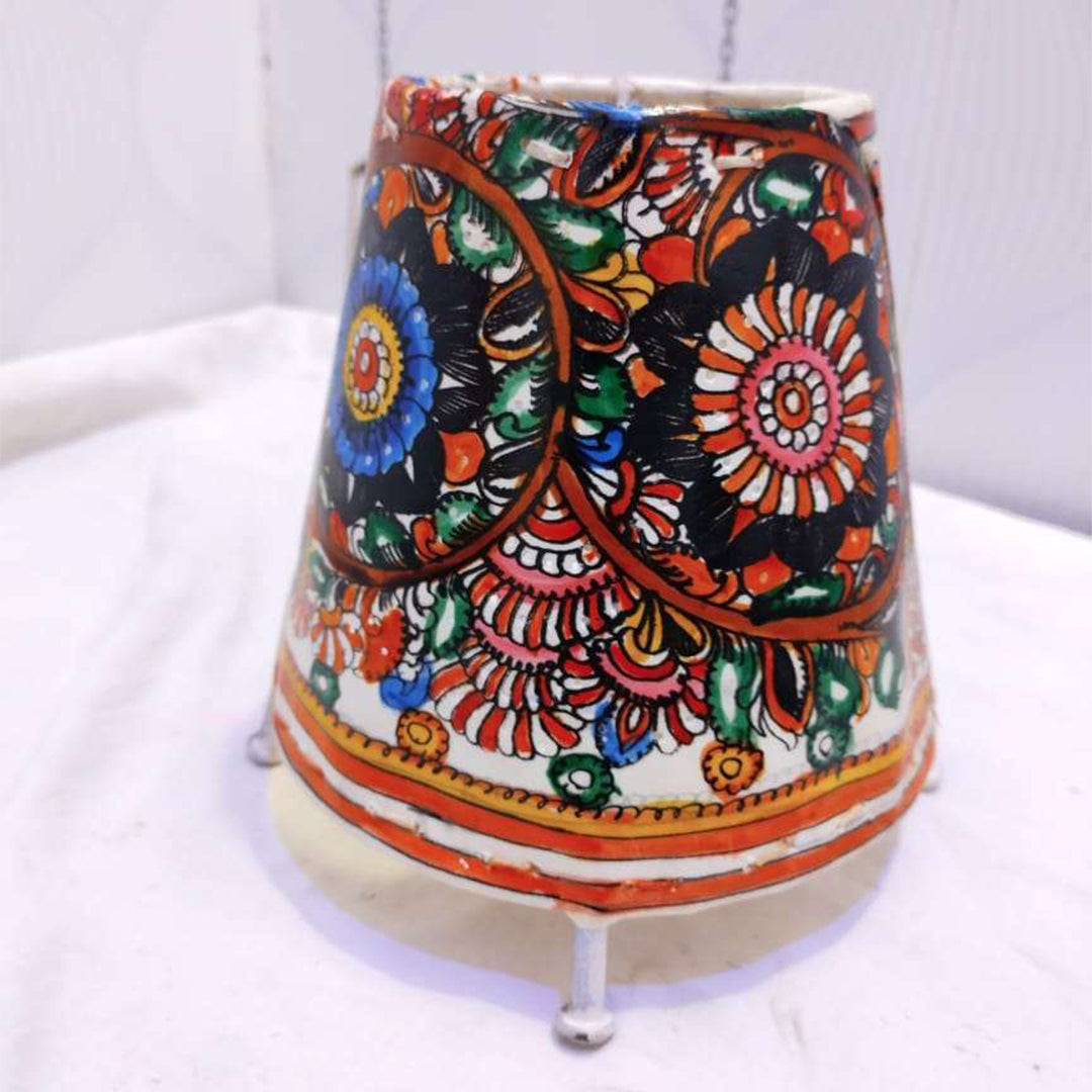 Lamp shades round black sunflowers