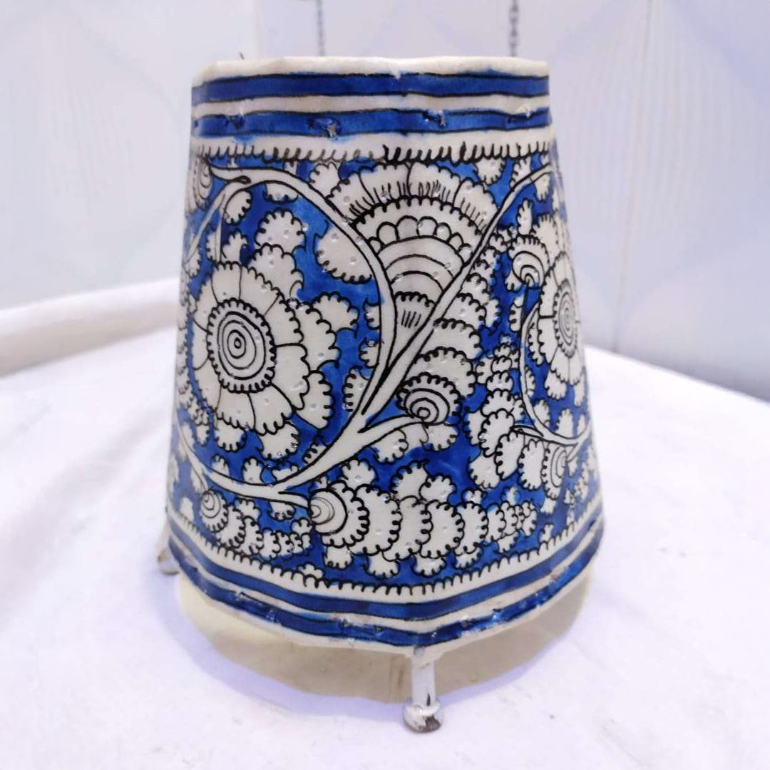 Lamp shades round blue sunflower