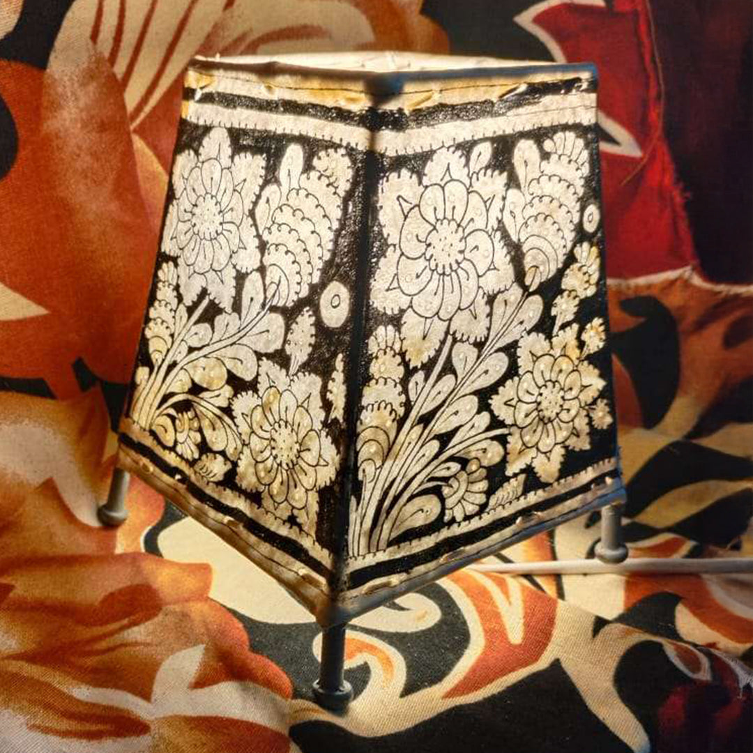 Lamp Shades Round Black Sunflowers