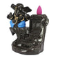 Ganesha Smoke Backflow Cone Incense Holder with 20 Cones Decorative Showpiece – 12.5 cm (Polyresin, Blue, Brown)