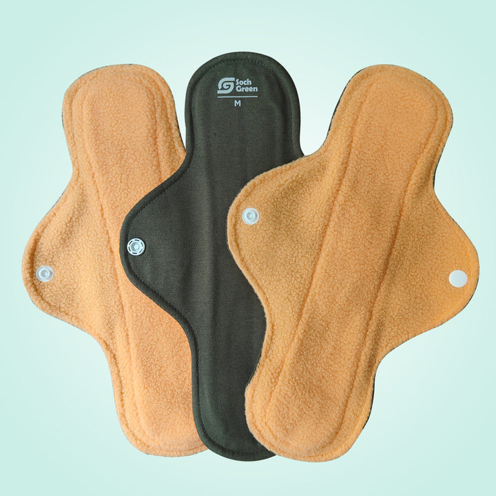 Urine Leak Reusable Cloth Pads (Quick Dry) (3 pcs)