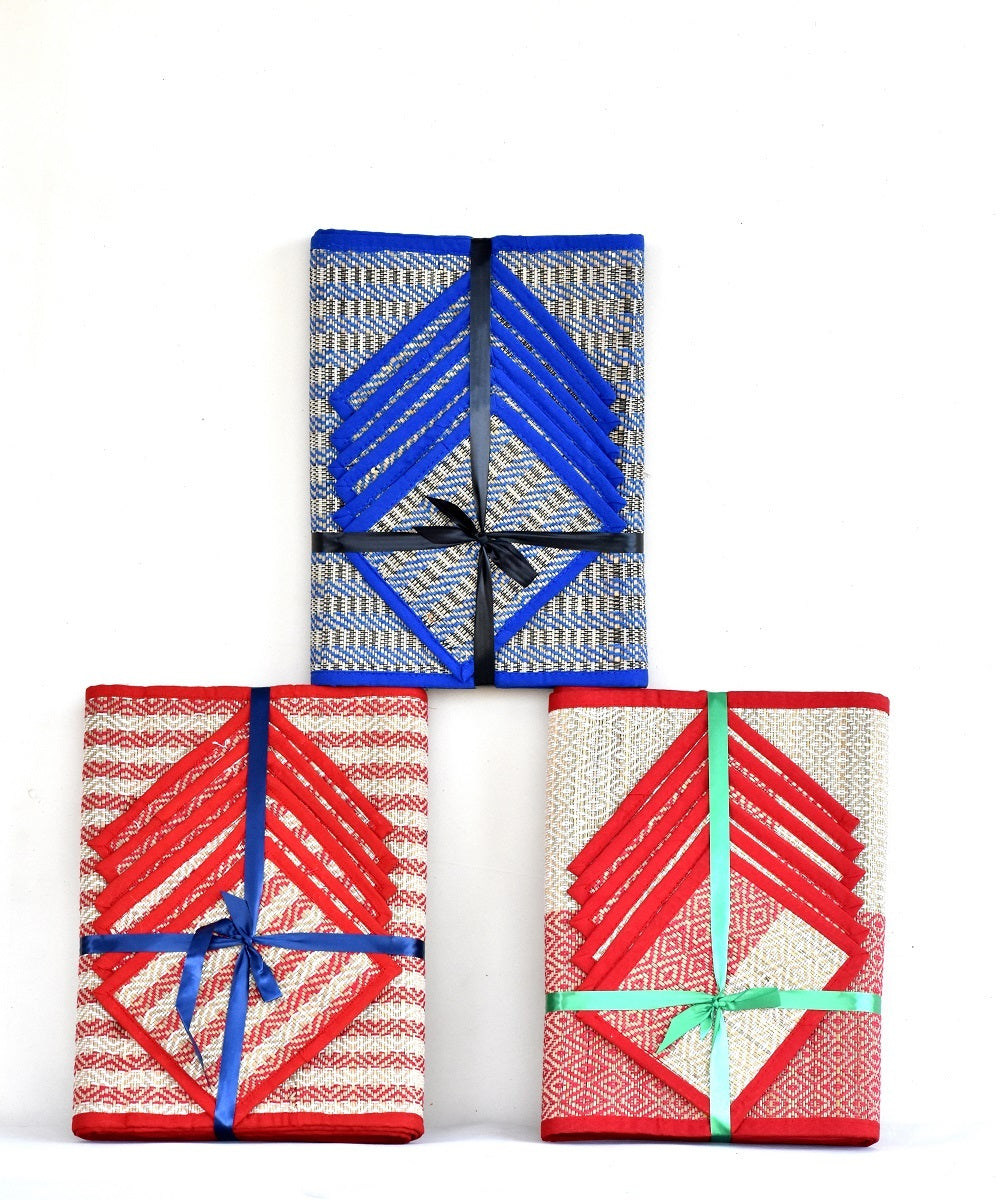 Handcrafted Eco-Friendly Gift Set (Natural) – 6 Placemats + 6 Coasters + 1 Table Runner