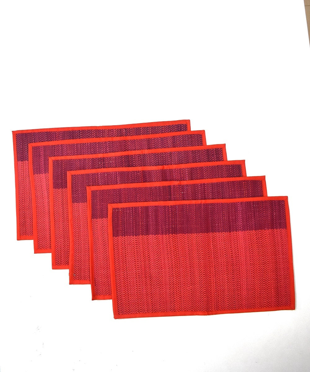 Handcrafted Eco-Friendly Table Mat Set (Colour) – 6 Placemats + 1 Table Runner