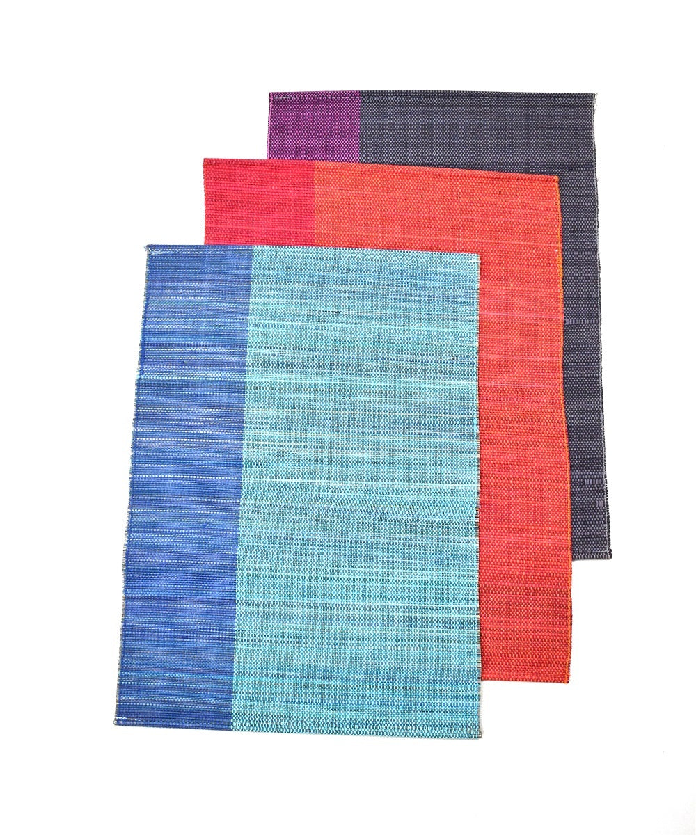 Handcrafted Eco-Friendly Table Mat Set (Colour) – 6 Placemats + 1 Table Runner