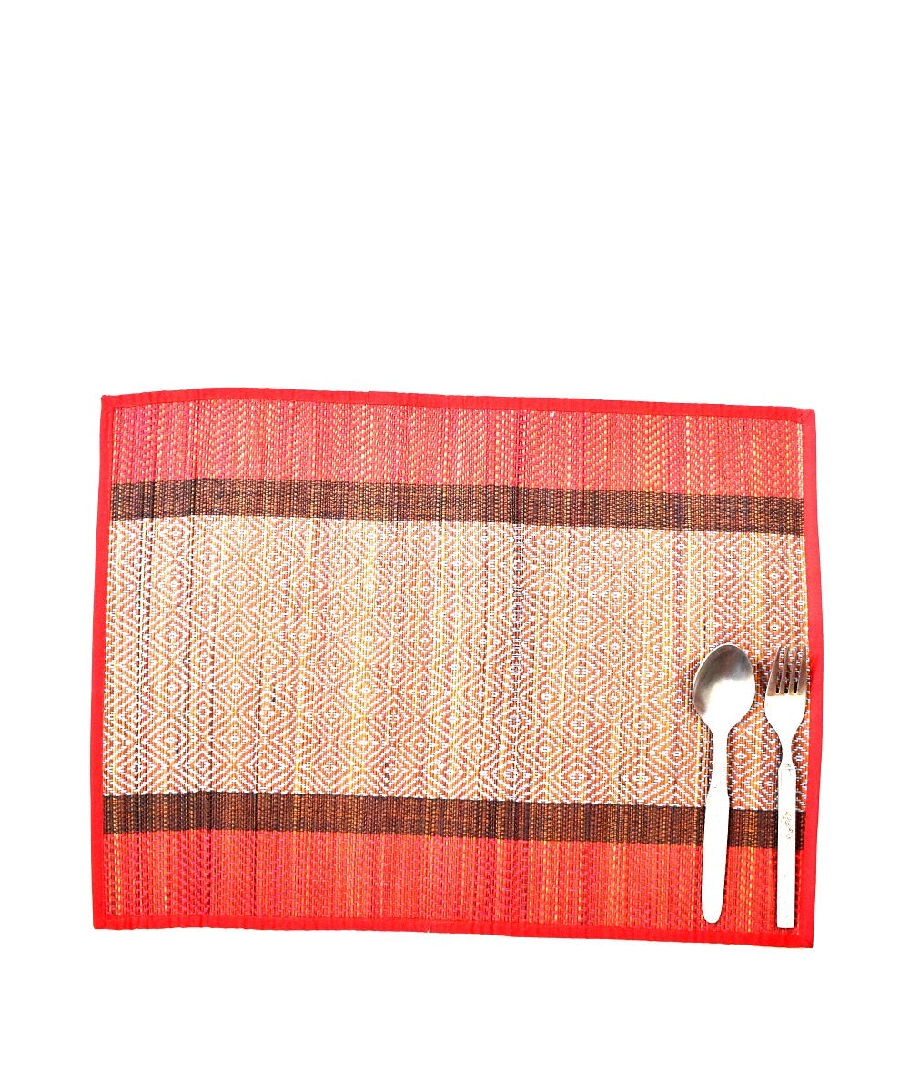 Handcrafted Eco-Friendly Table Mat Set (Colour) – 6 Placemats + 1 Table Runner