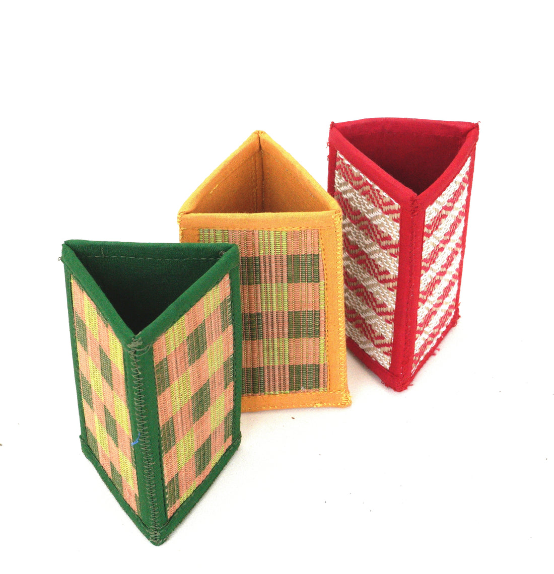 Handcrafted Eco-Friendly Triangular Pen Stand