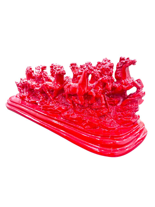 Red Galloping Horses Sculpture – Symbol of Success &amp; Prosperity