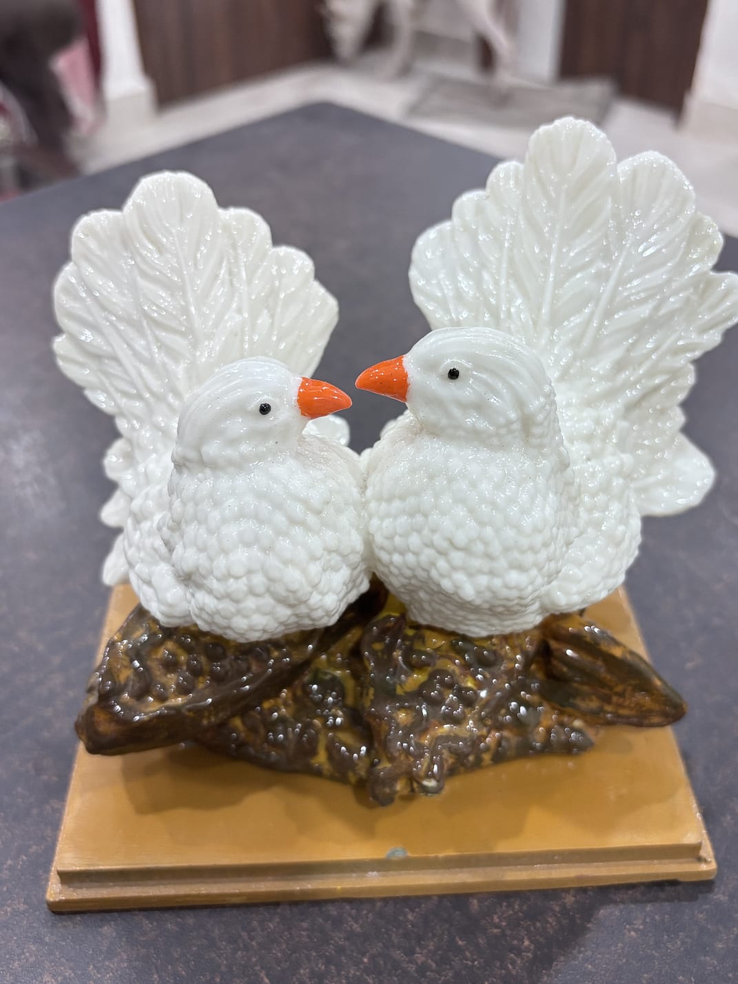 Love Birds Figurine – Handcrafted, 7 Inch