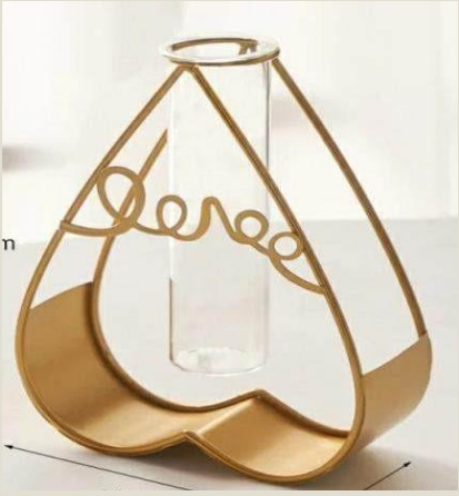 Metal Heart with Testube planter