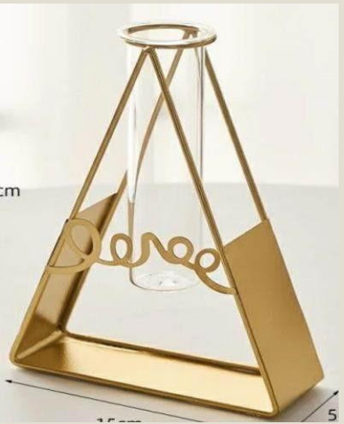 Glass Testtube Planter WithMetal Stand