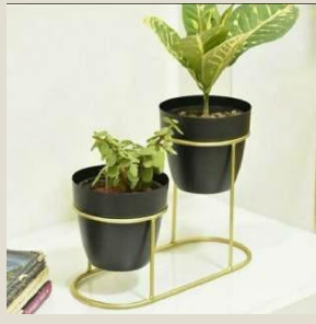 2 Planter Set With Stand