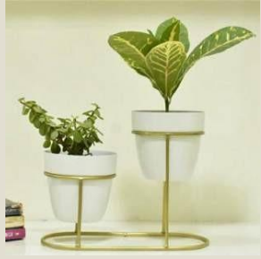 2 Planter Set With Stand