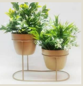 2 Planter Set With Stand
