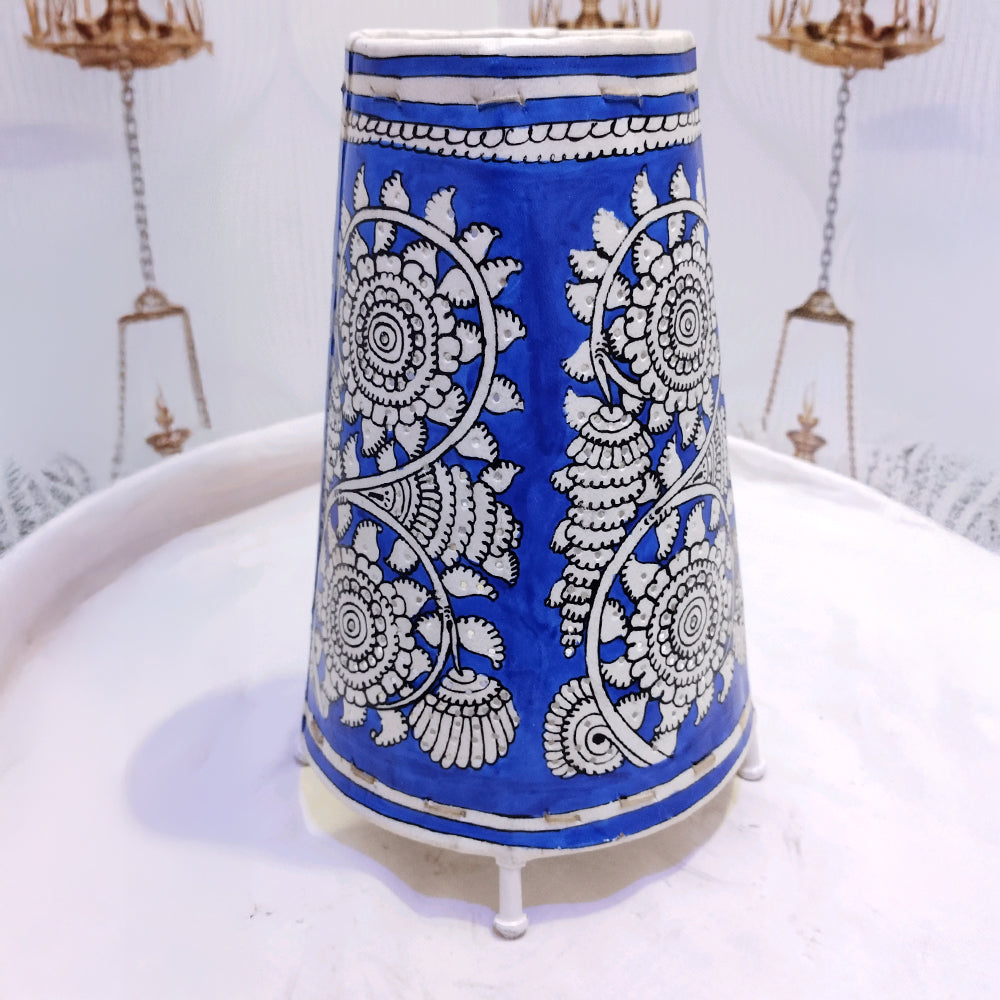 Lamp Shades Round  Blue  Flower
