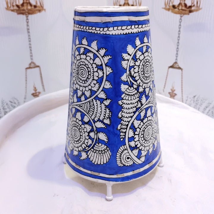 Lamp Shades Round  Blue  Flower