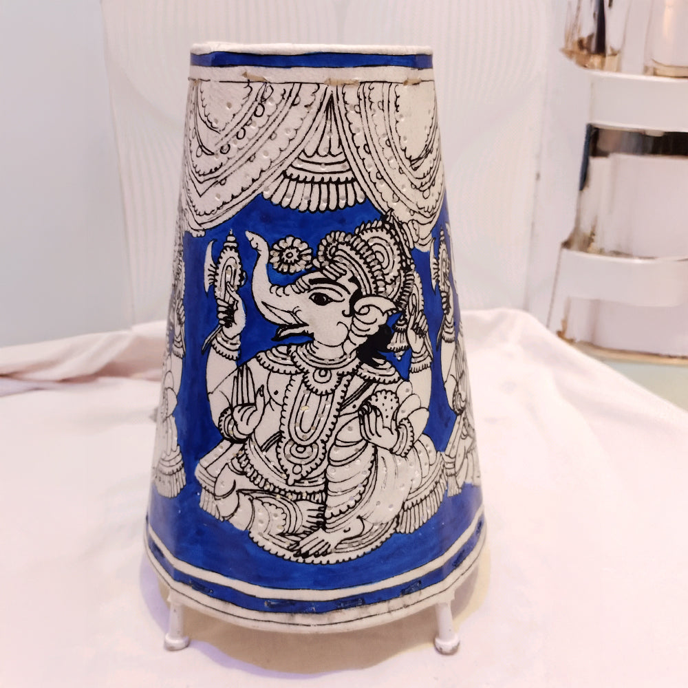 Lamp Shades Round Blue Ganesha