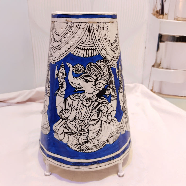 Lamp Shades Round Blue Ganesha