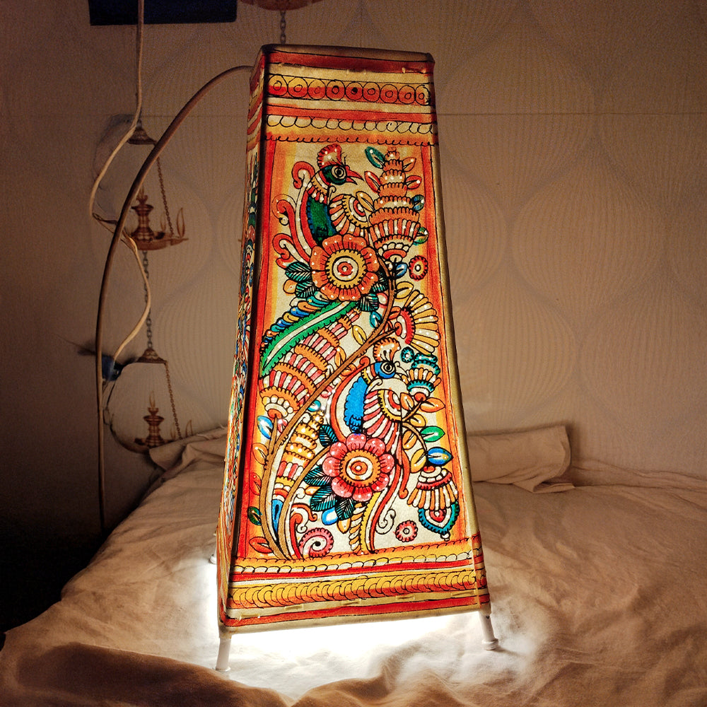 Lamp Shades Round  Orange Peacock Flower