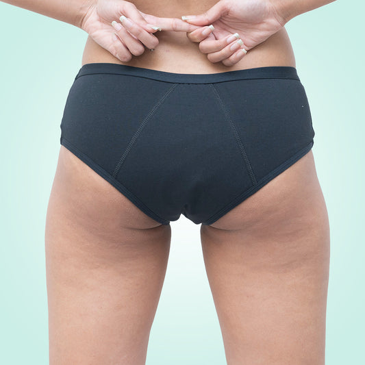 Discharge Underwear (Organic Cotton) (Hipster) Black